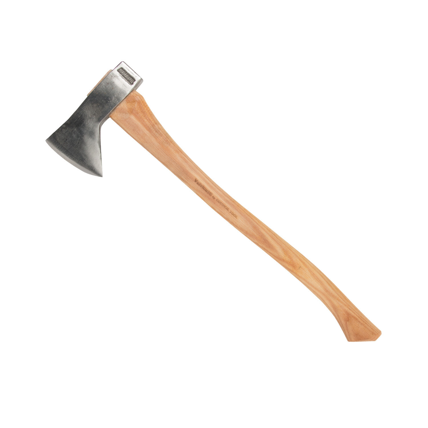 Council Tool - Velvicut Belt #1.25 Hudson Bay Pattern Hatchet, 14&quot; Hickory Handle (1.25lb) / Leather Mask ( Discontinued )
