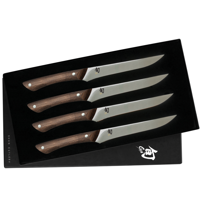 Shun Shima 4pc Steak Set, Natural