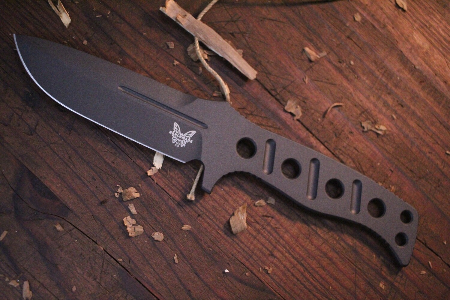 Benchmade Adamas 4.20&quot; Fixed Blade Knife / Black / Black Sheath / CPM-Cruwear