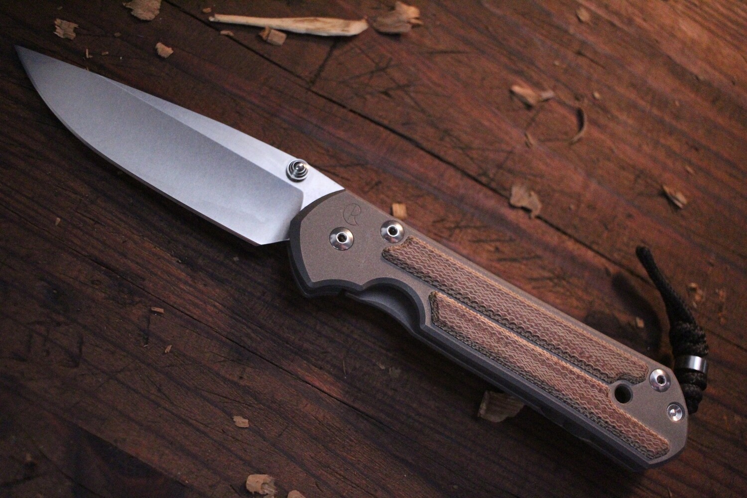 Chris Reeve Large Sebenza 21 3.625&quot; Folding Knife, Titanium &amp; Micarta / Stonewashed S35VN ( Pre Owned )