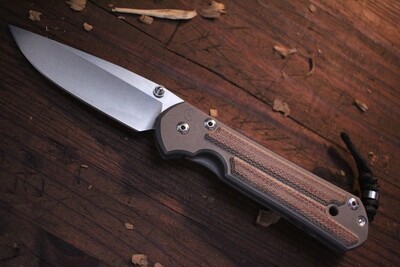 Chris Reeve Large Sebenza 21 3.625" Folding Knife, Titanium & Micarta / Stonewashed S35VN ( Pre Owned )