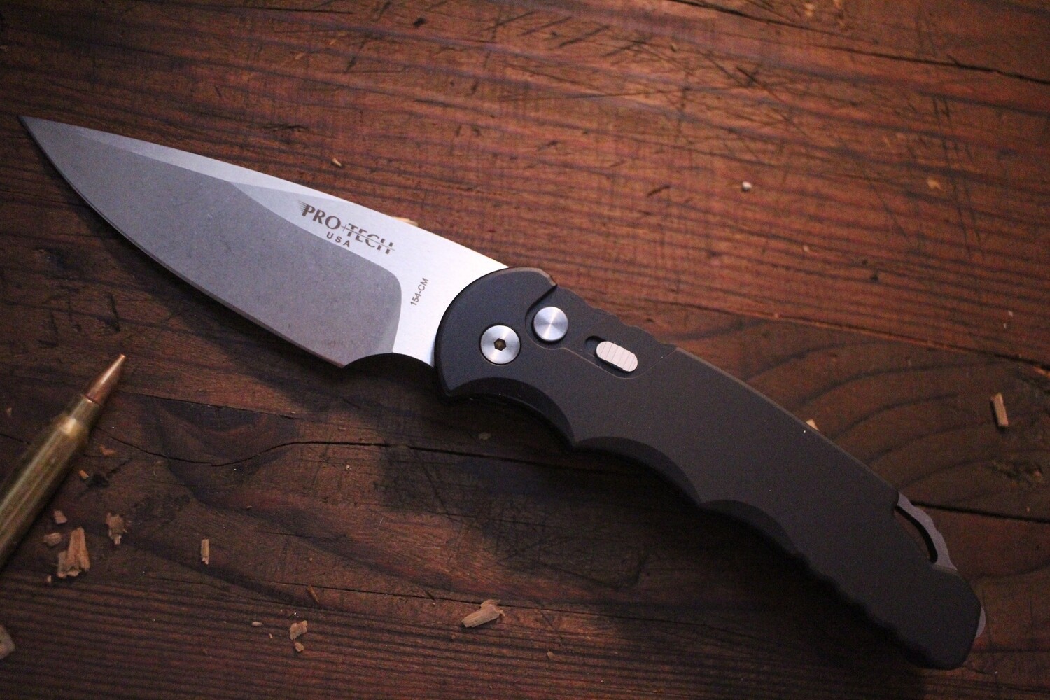 Pro-Tech TR-4 4&quot; Automatic Knife / Black / Stonewash