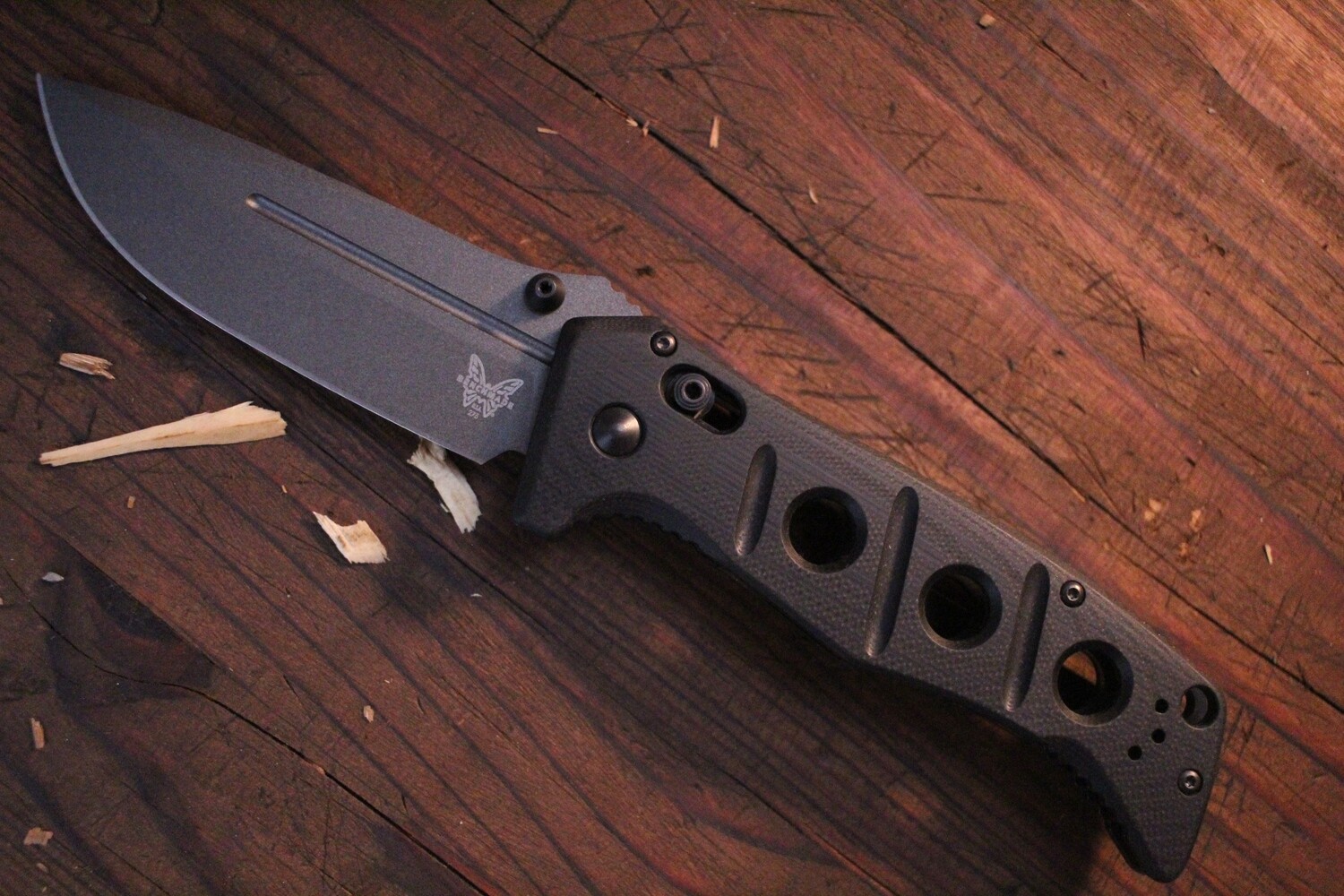 Benchmade Adamas 3.82&quot; Axis Lock Knife / Black G10 / Tungsten Cerakote Cruwear