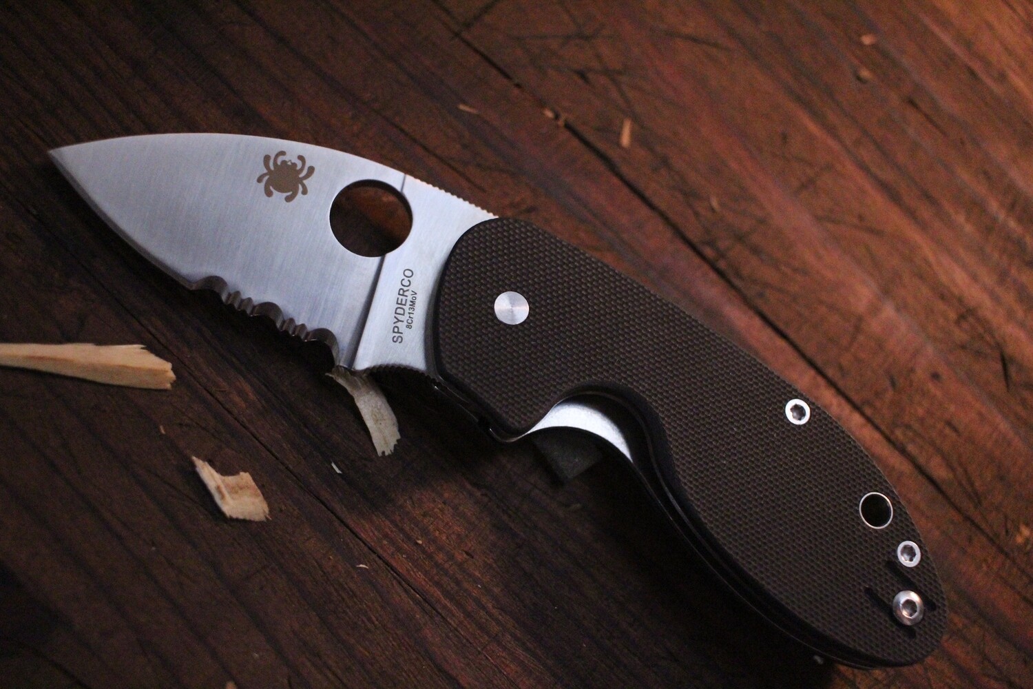 Spyderco Insistent 2.48&quot; Liner Lock Knife / Black G-10 / Satin Serrated ( Pre Owned )