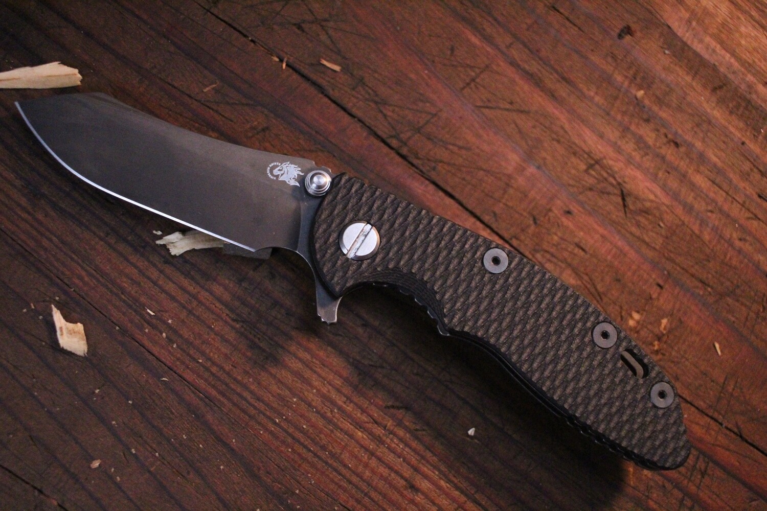 Hinderer XM-18 3&quot; Skinner Folding Knife / Black G10 &amp; Battle Black Lock Side / Black ( Pre Owned )