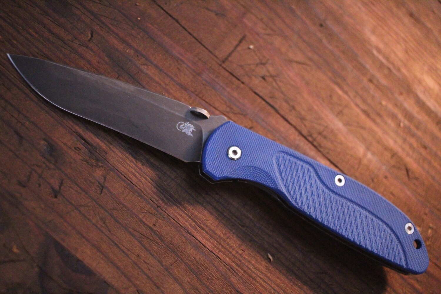 Hinderer Firetac 3.6&quot; Folding Knife / Blue G10 &amp; Titanum / Battle Black 20CV ( Pre Owned )