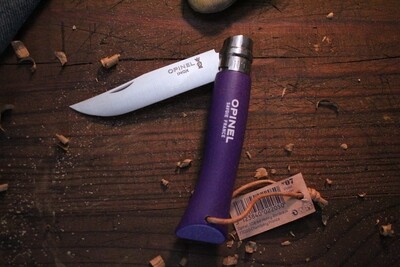 Opinel No 7 Trekking Knife / Stainless Steel / Purple