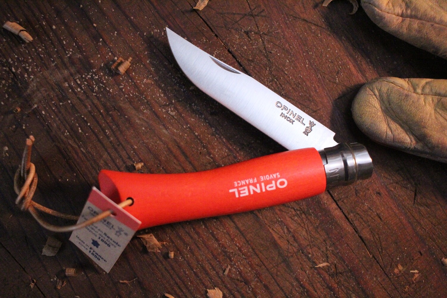 Opinel No 7 Trekking 3.25&quot; Folder  / Tangerine / Stainless Steel