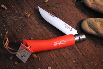 Opinel No 7 Trekking Knife / Stainless Steel / Tangerine