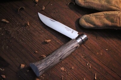 Opinel No 8 Folding Knife / Stainless Steel / Laminated Birch