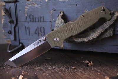 Cold Steel SR1 4" Folding Knife / OD G10 / Satin S35VN / Tanto ( Pre Owned )
