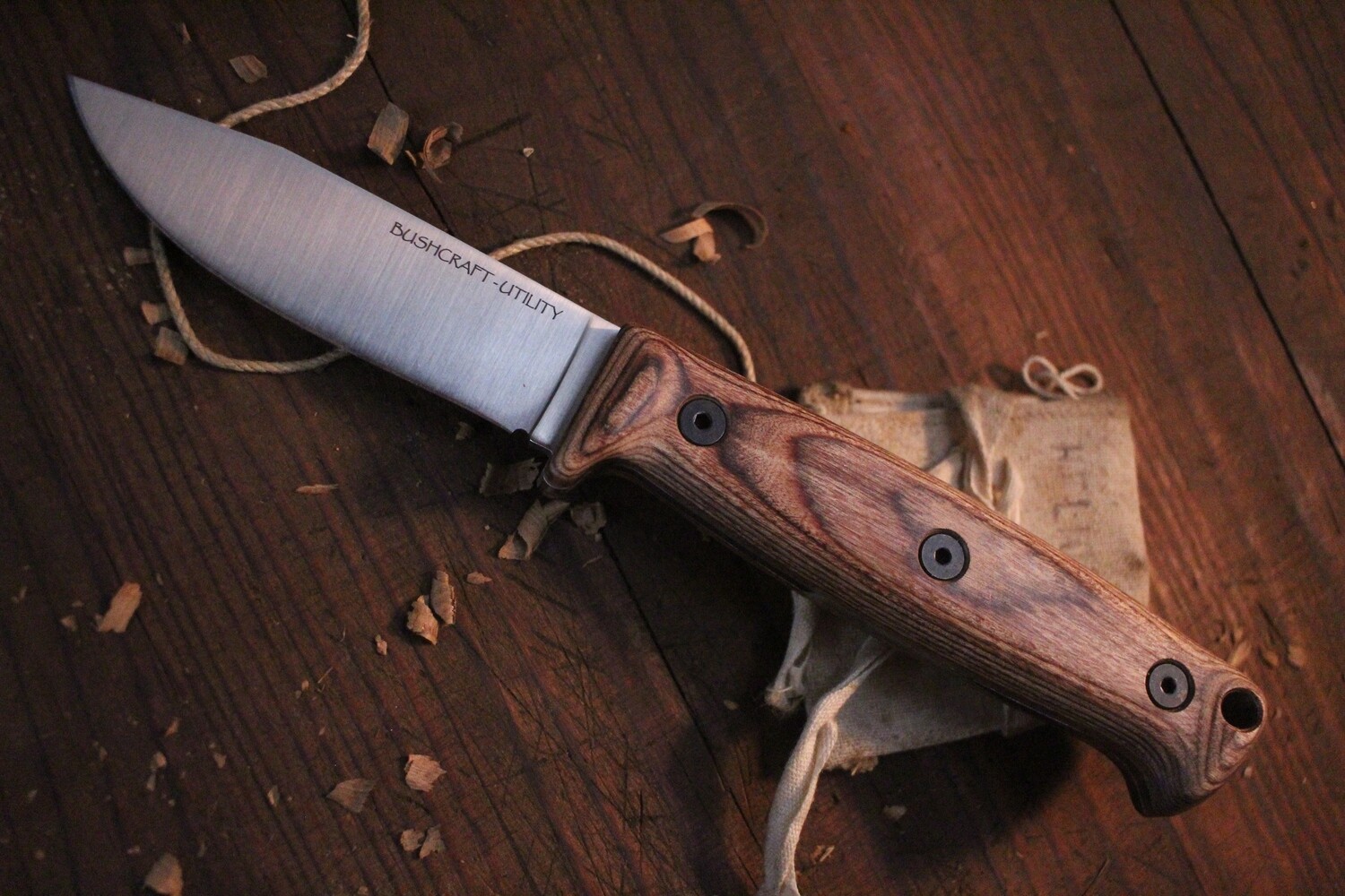 Ontario OKC Bushcraft Utility 4&quot; Fixed Blade Knife / Walnut / Satin