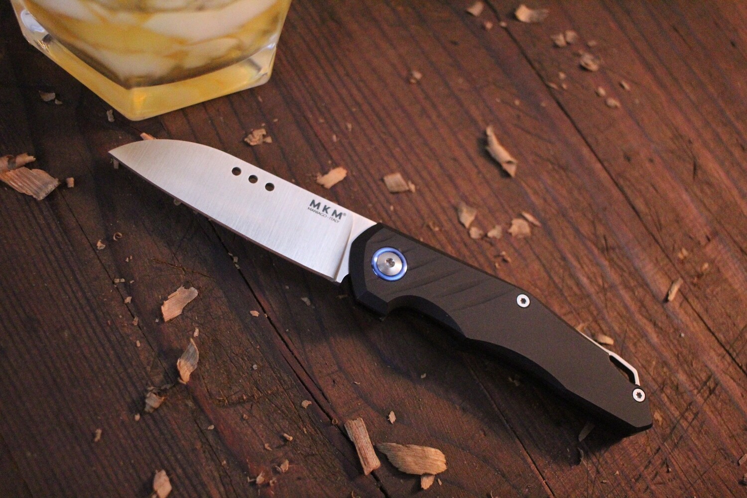 MKM Root 2.8&quot; Slipjoint Knife / Black / Satin M390 ( Pre Owned )
