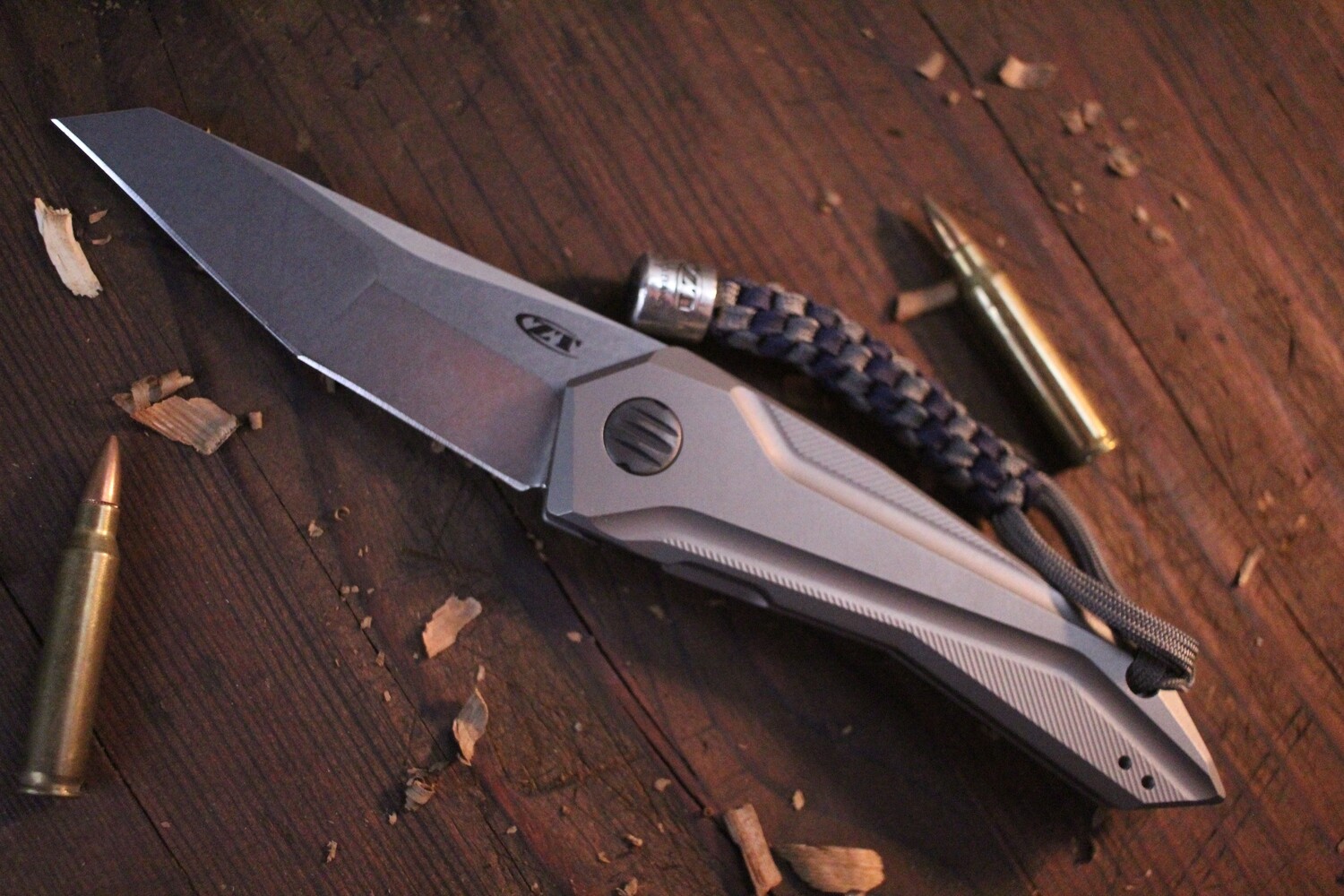 Zero Tolerance 0055 GTC 3.75&quot; Flipper Knife / Titanium / Stonewash (Pre-Owned)