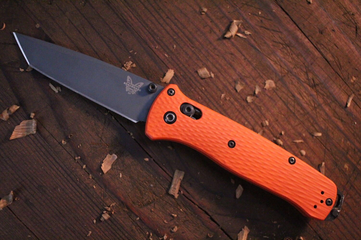 Benchmade Bailout 3.38&quot; AXIS Lock Knife / Custom Orange Cerakote / M4 ( Pre Owned )