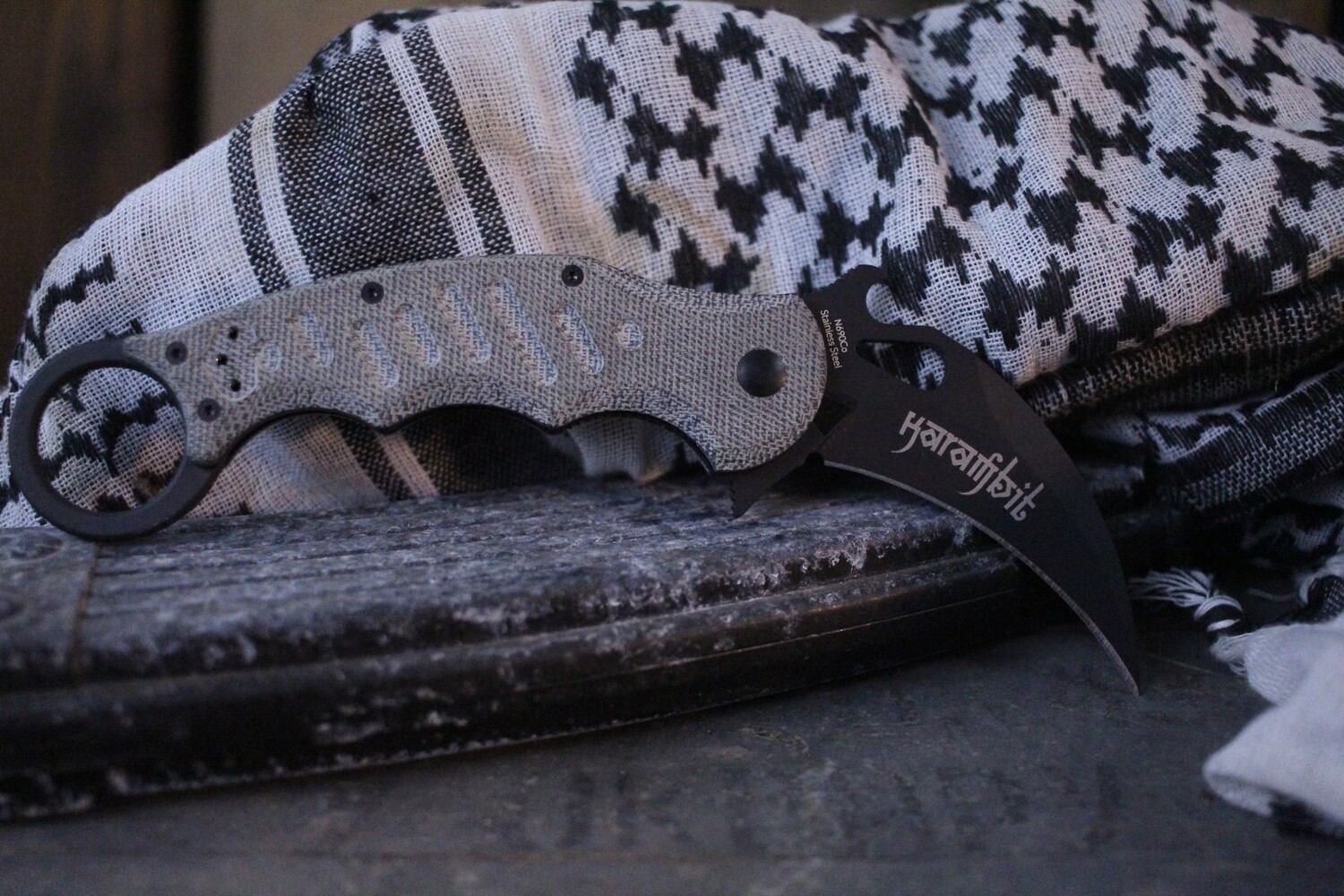 Fox 3&quot; Karambit, Black / Black Micarta