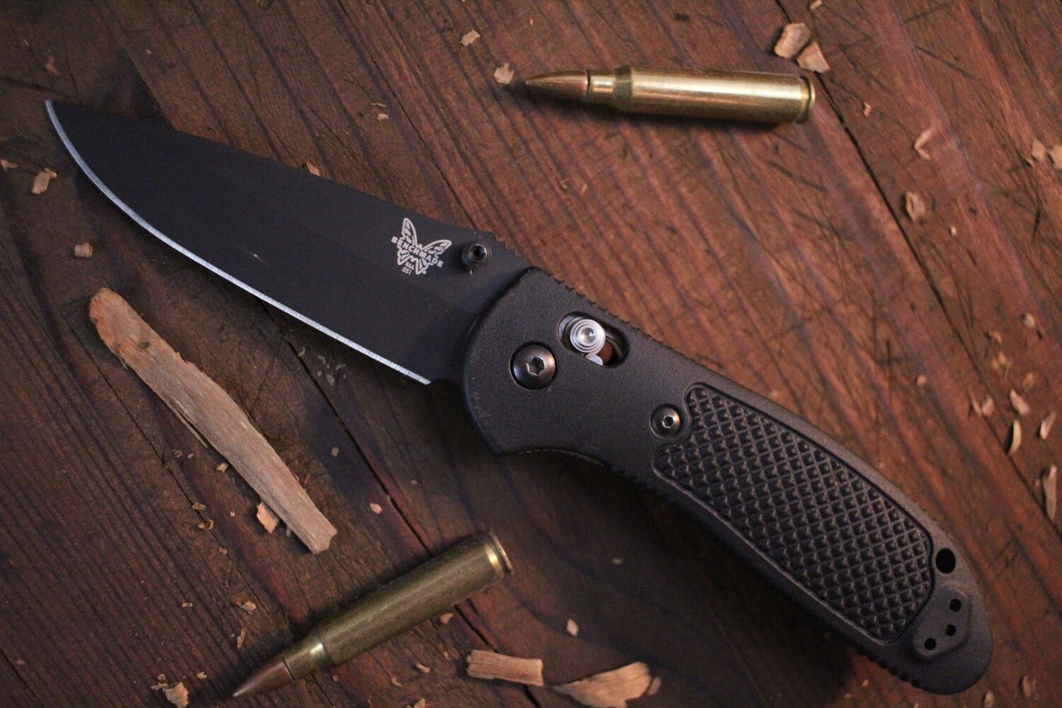 Benchmade Griptilian 3.45&quot; AXIS Lock Knife / Black / Black / S30V (Pre Owned)