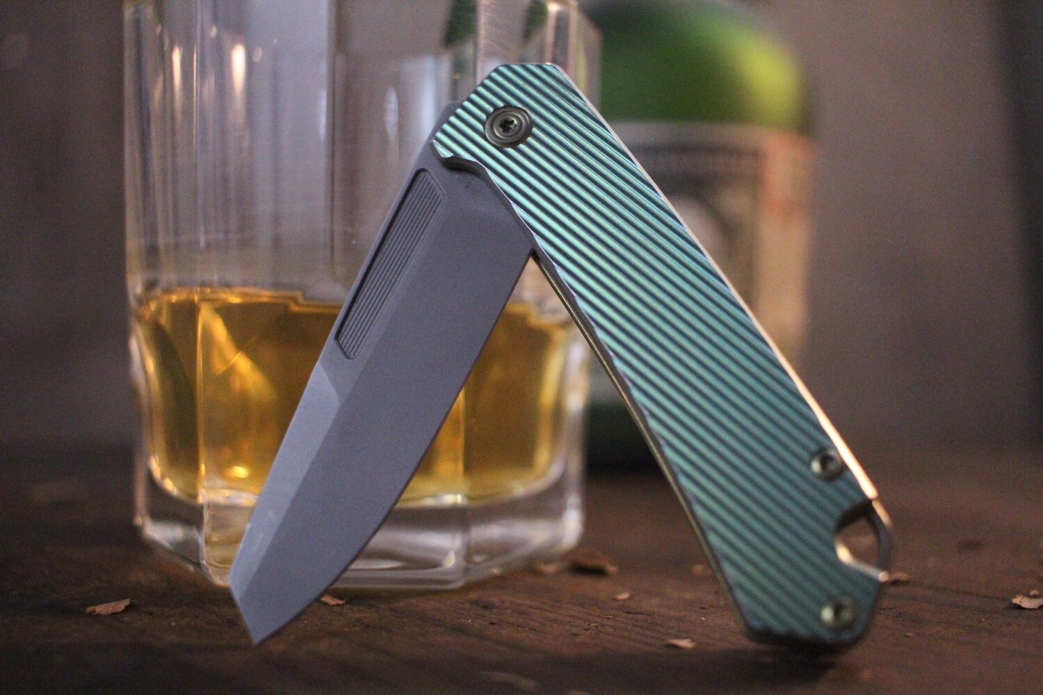 Richard Rogers Slim Utility 2.76&quot; Folding Knife / Anodized Titanium / Bead Blasted M390 ( Pre Owned )