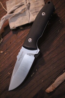 Pro-Tech SBR 2.75" Fixed Blade Knife / Black G10 / S35VN / Leather
