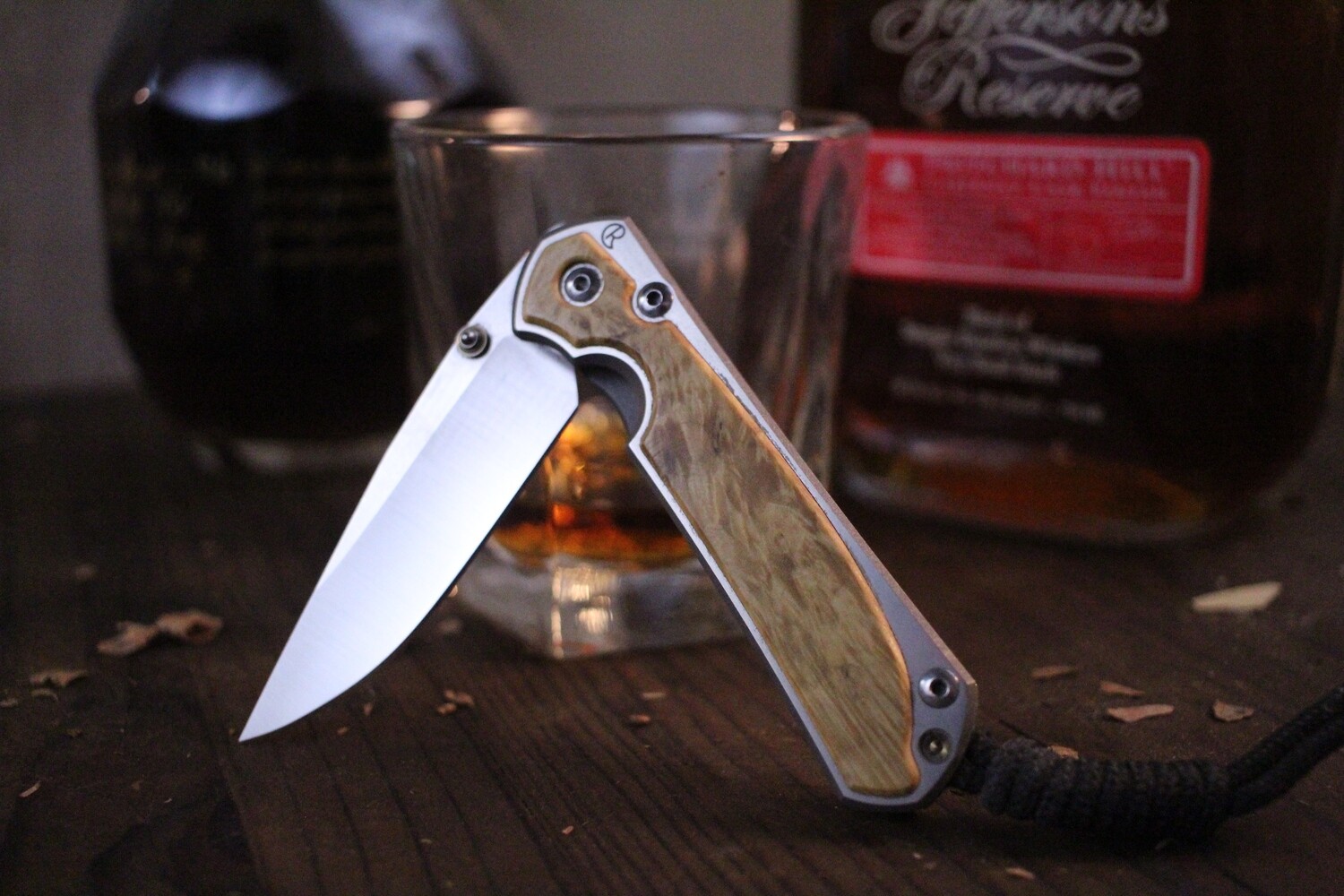Chris Reeve Small Sebenza 21 2.94&quot; Folding Knife / Satin S45VN / Titanium Handles with Elder Burl Inlays ( Pre Owned )