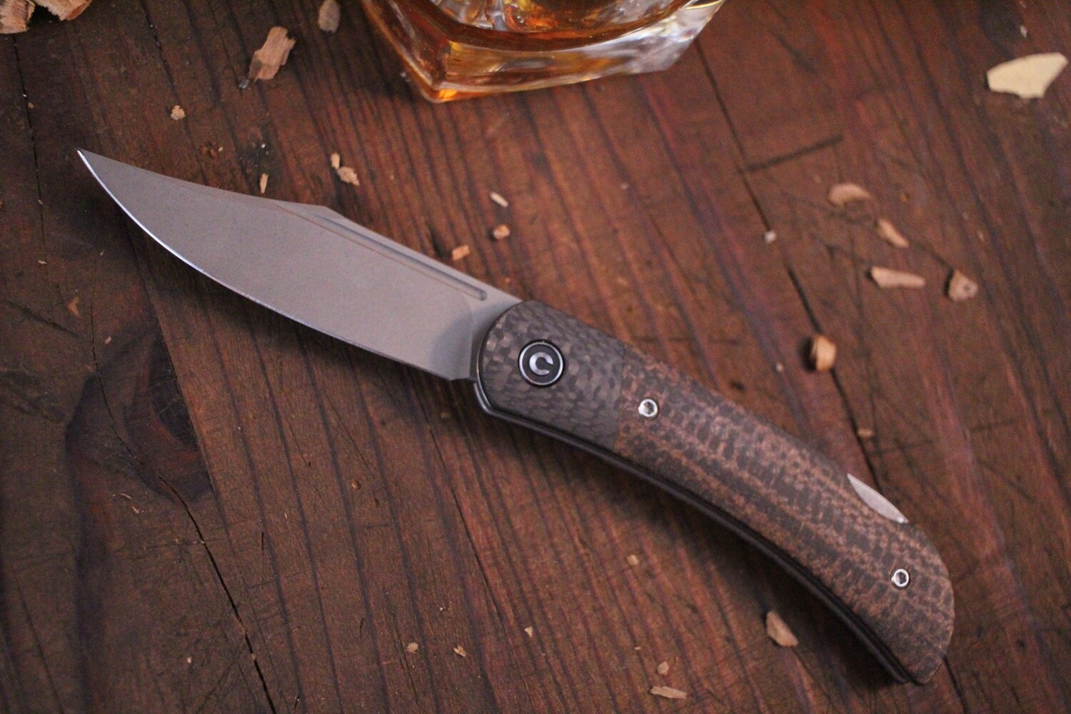 Civivi Rustic Gent Folding Knife / Carbon Fiber Micarta / D2 ( Pre Owned )