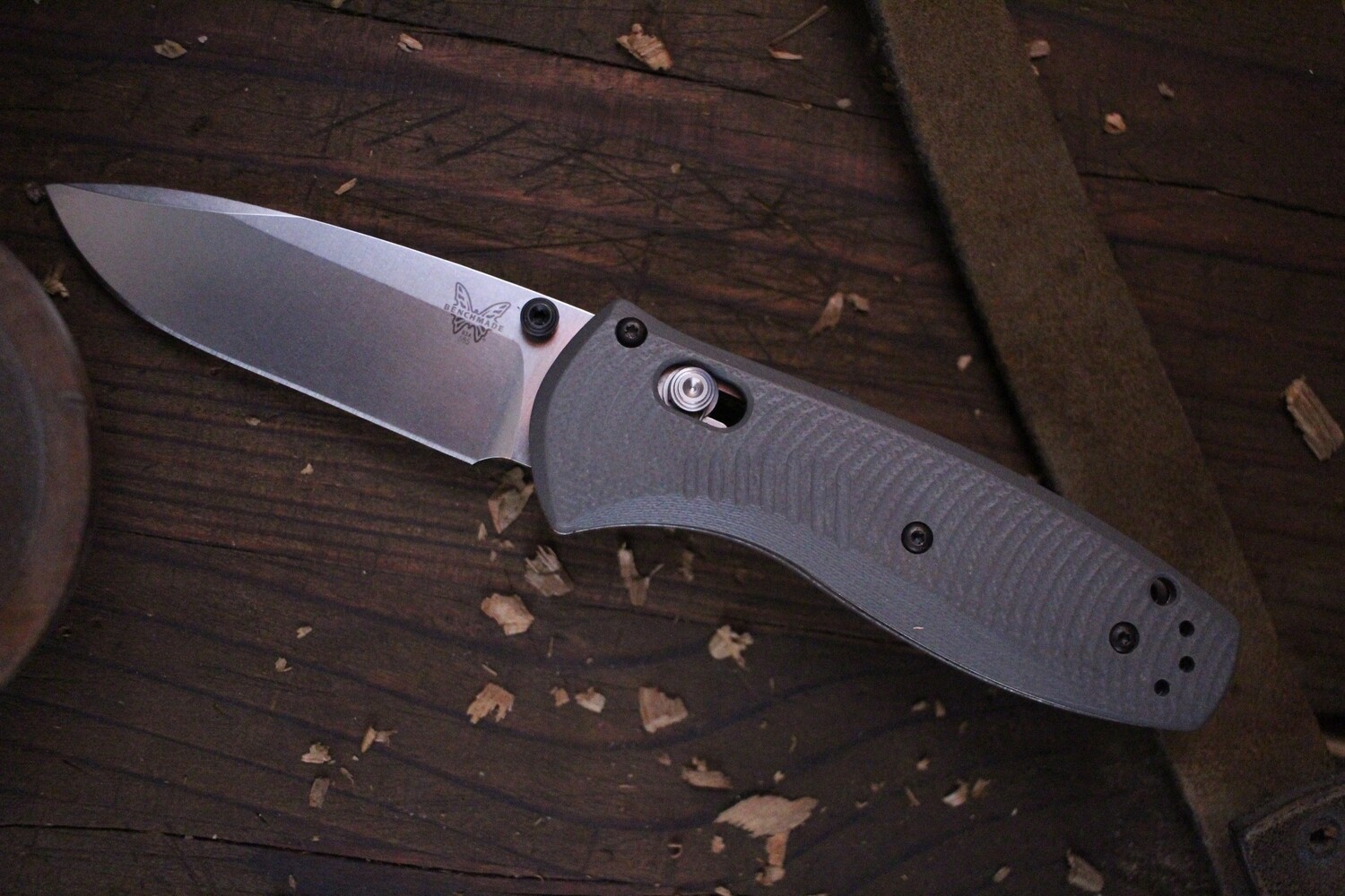 Benchmade Mini Barrage 2.91&quot; AXIS-Assist Knife / Satin / Gray G10 ( Discontinued )