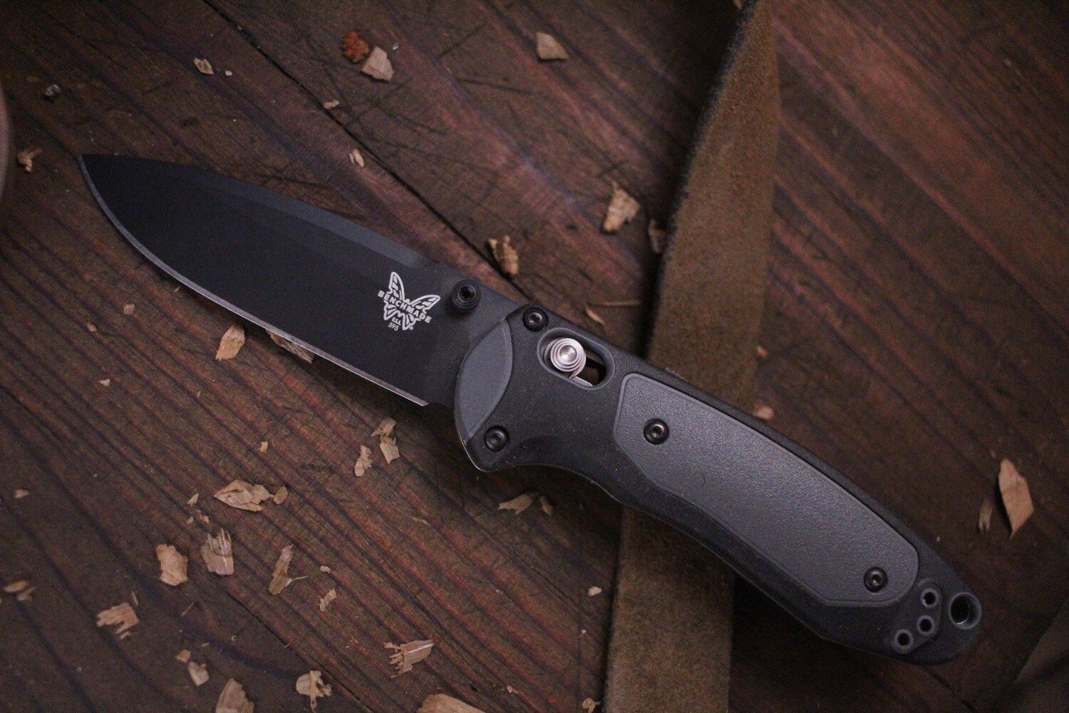 Benchmade Mini Boost 3.11&quot; AXIS-Assist Knife / Black / Black-Gray ( Discontinued )