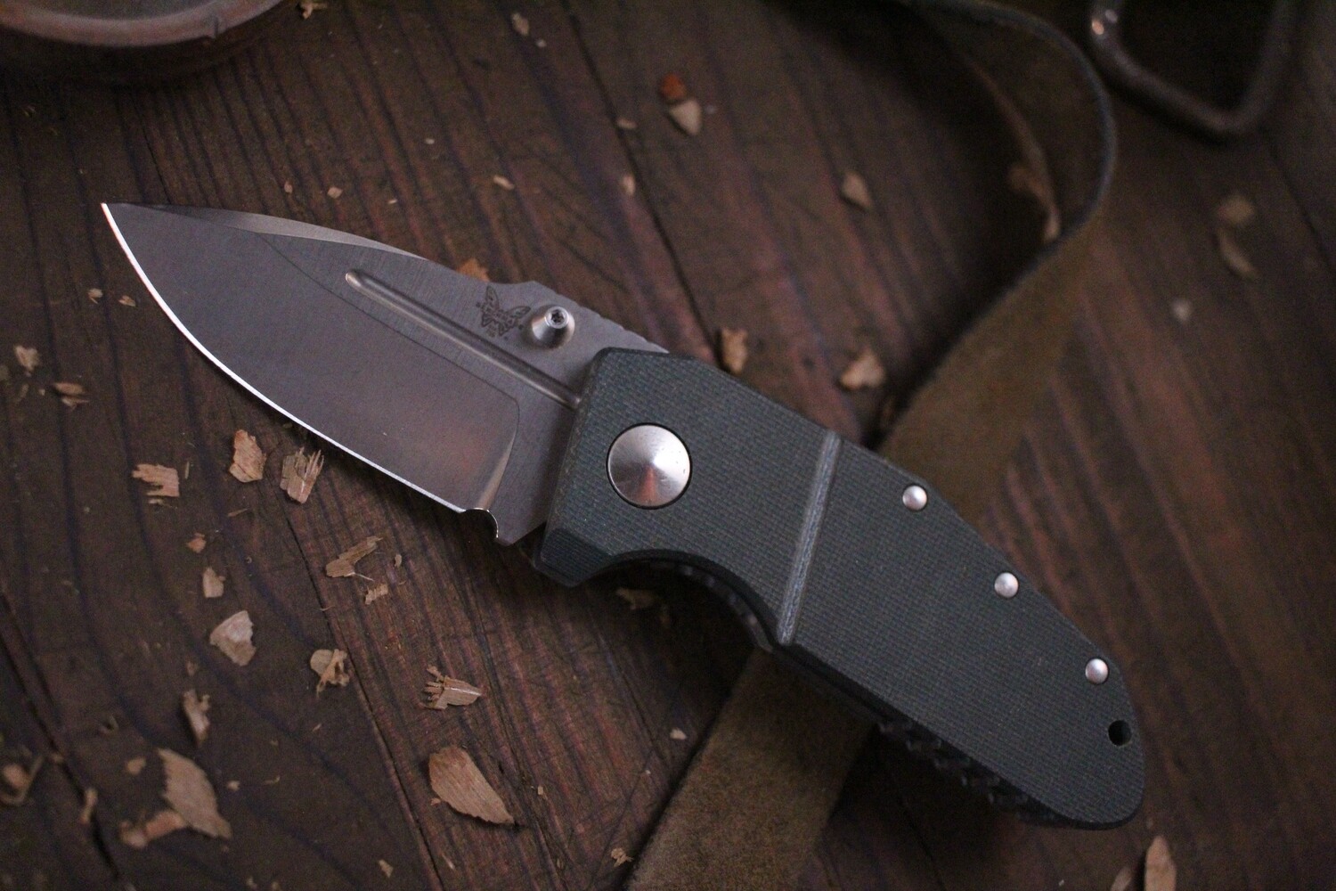 Benchmade Mini Pocket Rocket 2.9&quot; Frame Lock Knife / Titanium &amp; G10 / M390 ( Pre Owned )