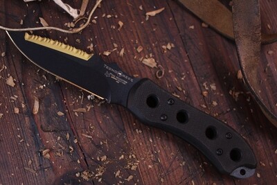 Fox Knives Fixed Blade 4.3&quot; Dive Knife / Black G10 / Black PVD Coating