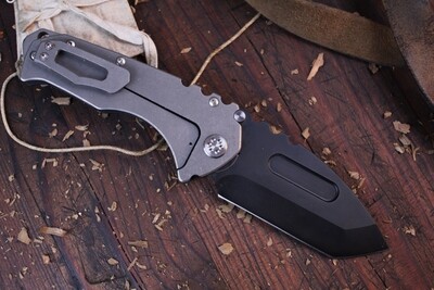 Medford Knife and Tool (MKT) Praetorian G 3.75" Folding Knife, Black G10 / PVD Coated Tanto ( Pre Owned )