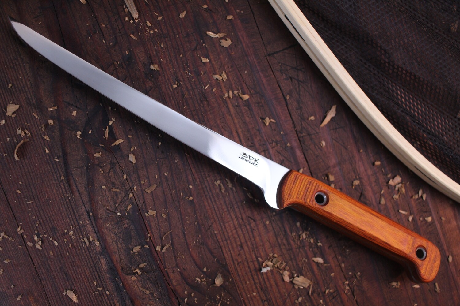 3DK Fisher 8&quot; Fillet Knife,  Mango Dymondwood
