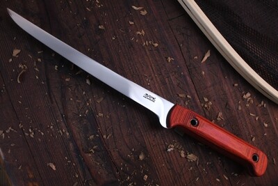 3DK Fisher 8" Fillet Knife,  Orange Dymondwood