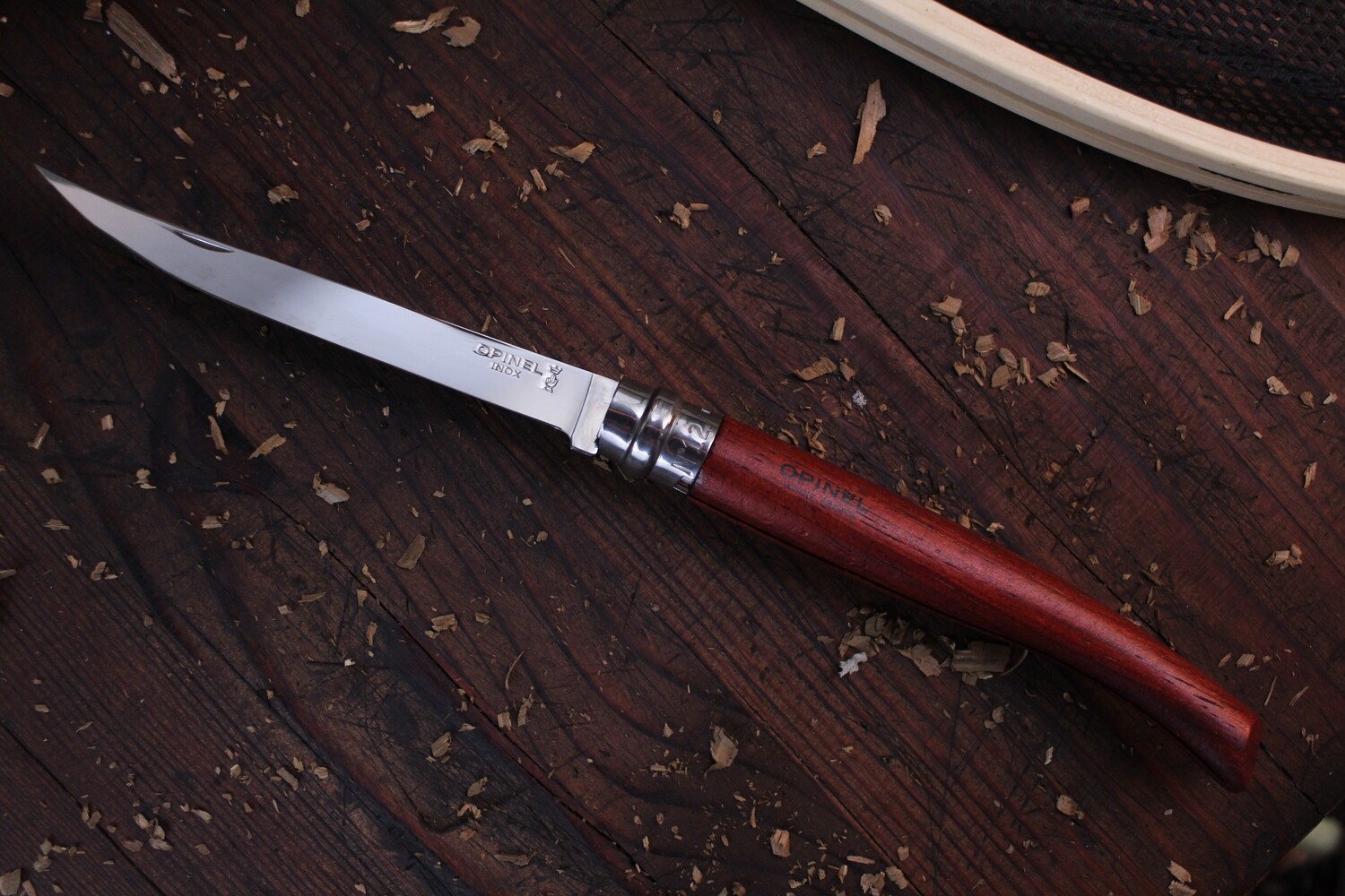 Opinel Knives No. 12 Slim 5&quot; Knife Padouk / Polished Stainless Steel