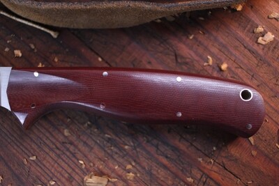 Isley Blades 8" Fillet / Maroon Canvas Micarta / Satin AEB-L