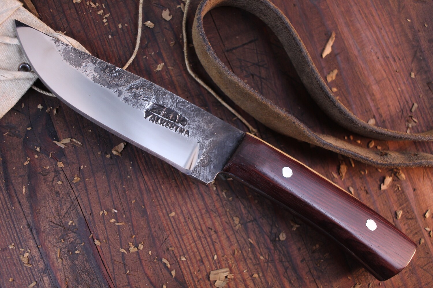 Jeff Owens Custom Hunter 6&quot; Fixed Blade / Texas Ebony / 5160 Forge Finish