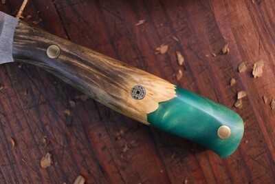 Semper Sharp 8.5" Fillet / Buckeye Burl &amp; Spring Green Epoxy / Satin S90V
