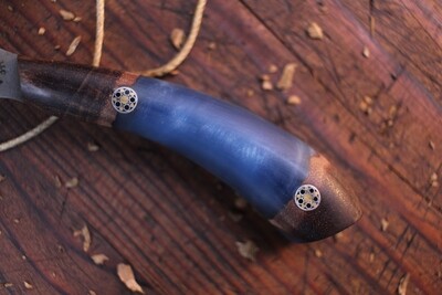Semper Sharp EDC 2.25" Custom Caper / Stabilized Maple Burl / Stone Washed AEB-L