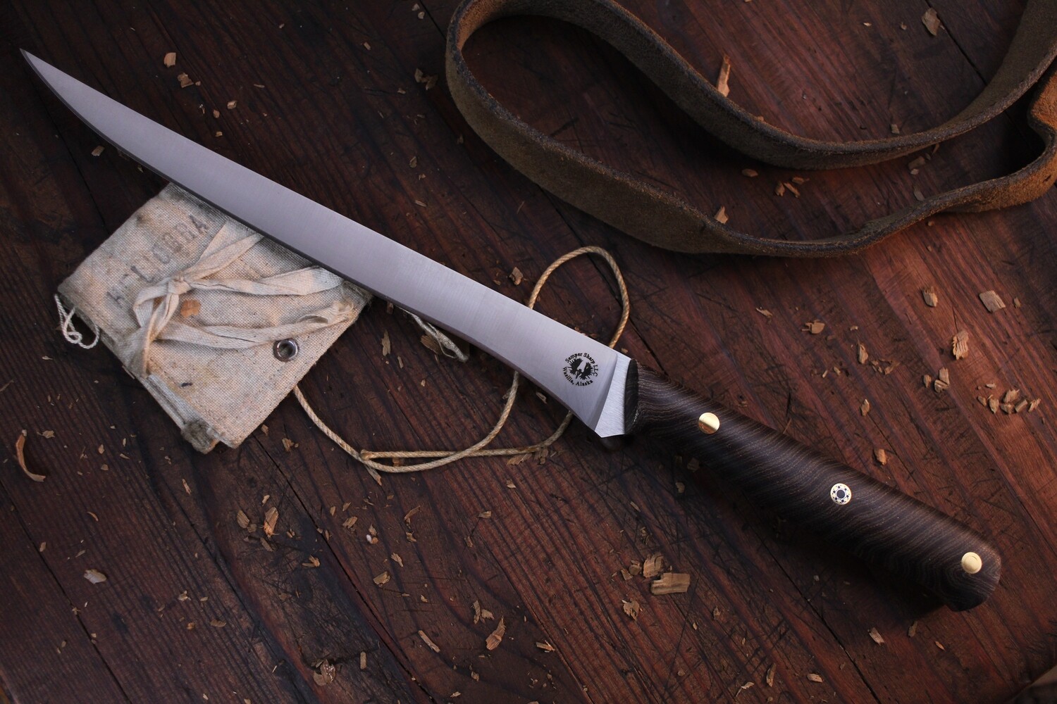 Semper Sharp 8.5&quot; Fillet / Custom Micarta / Satin S90V