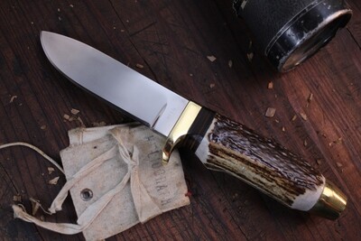 David Reed Chippity Choppity 4.5" Fixed Blade Knife / Elk Horn / Satin D2