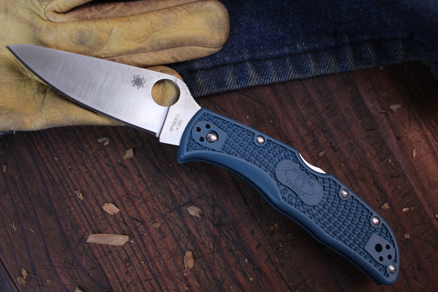 Spyderco Endura 4 3.75&quot; Folder Knife, Blue FRN / Satin K390 ( Pre Owned)