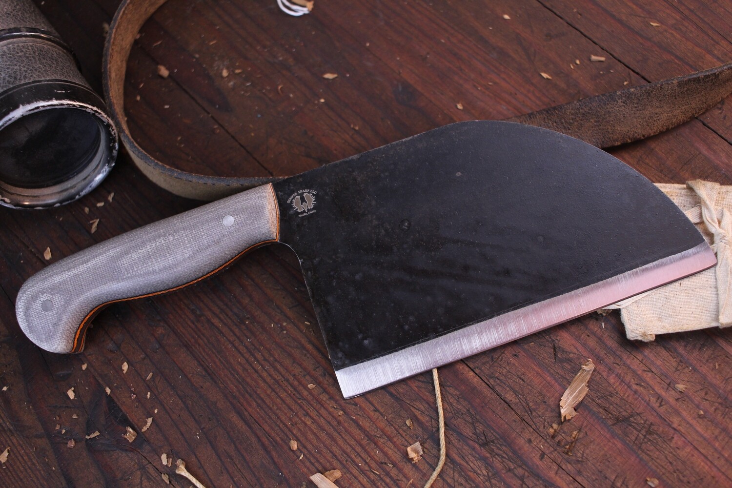 Semper Sharp Serbian Chef 6.25&quot; Fixed Blade / Gray Micarta / 80CRV2