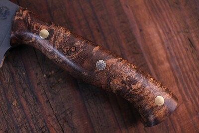 Semper Sharp 8" Chef Knife / Dyed Maple Burl / Stonewashed Nitro V