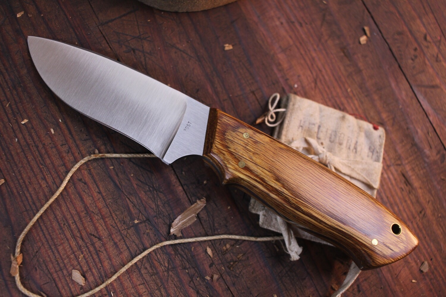 Post Knives 3.5&quot; Small Drop Point Skinner / Dymondwood / Satin 154CM