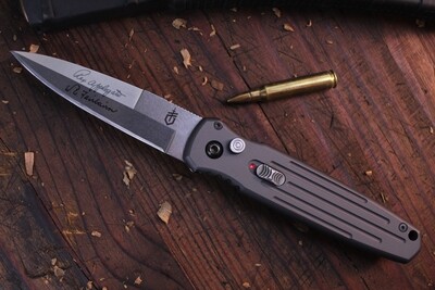 Gerber Covert 4&quot; Automatic Knife / Grey Aluminum / Satin S30V ( Pre Owned )