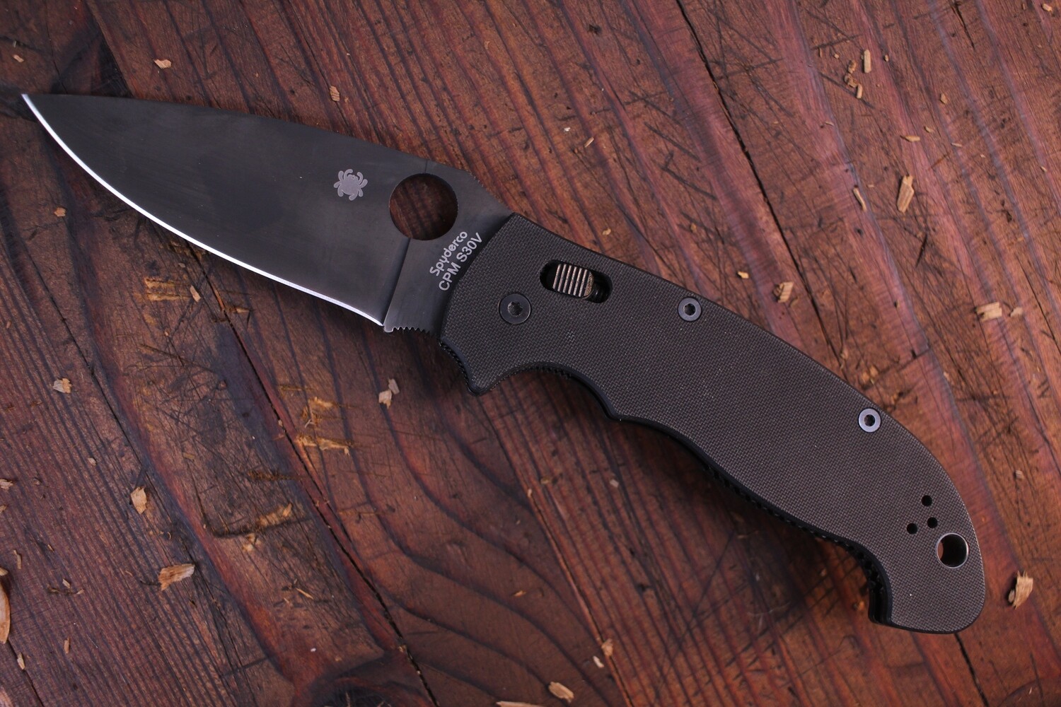 Spyderco Manix 2 XL 3.88&quot; Folder / Black G10 / Black S30V ( Pre Owned)