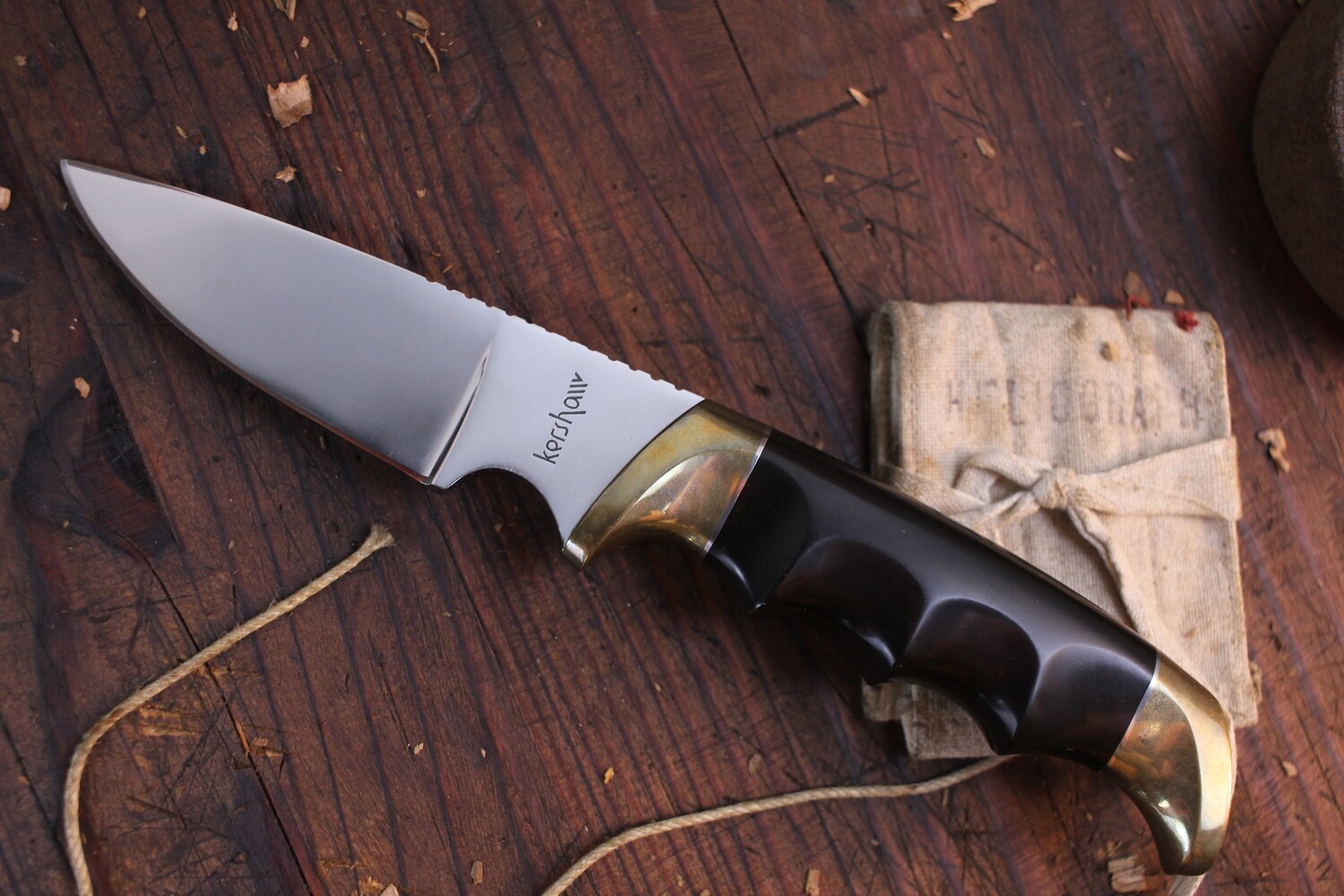 Kershaw Classic 1030 Deer Hunter 3&quot; Fixed Blade Knife / Black Phenolic / Satin AUS-8A ( Pre Owned )