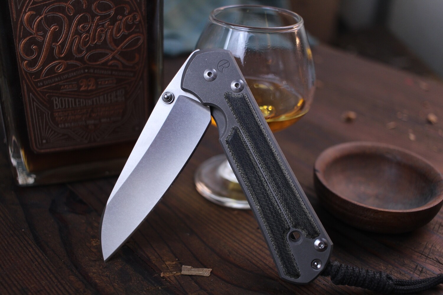 Chris Reeve Large Sebenza 21 Insingo 3.625&quot; Knife / Titanium &amp; Micarta / Stonewash S35VN ( Pre Owned )