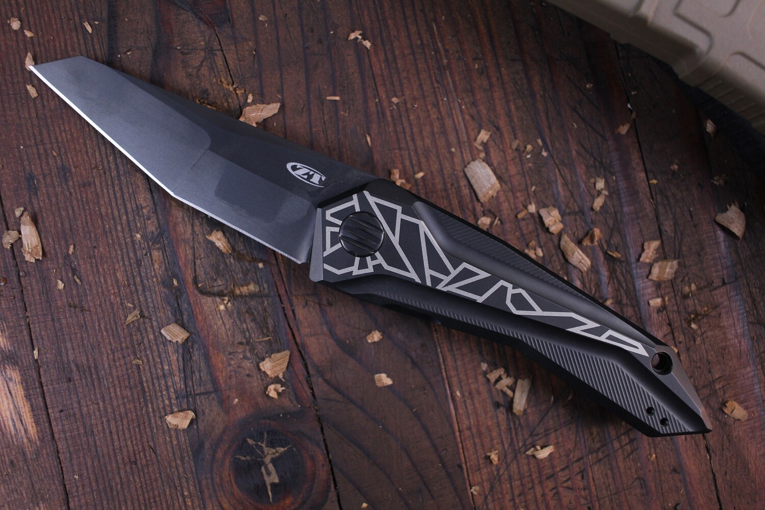 Zero Tolerance 0055 GTC 3.75&quot; Flipper Knife / Black Titanium / Black 20CV ( Pre Owned )
