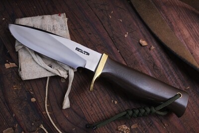 Randall Made Model 28 Woodsman 4.5" Fixed Blade Knife / Green Micarta / Stainless