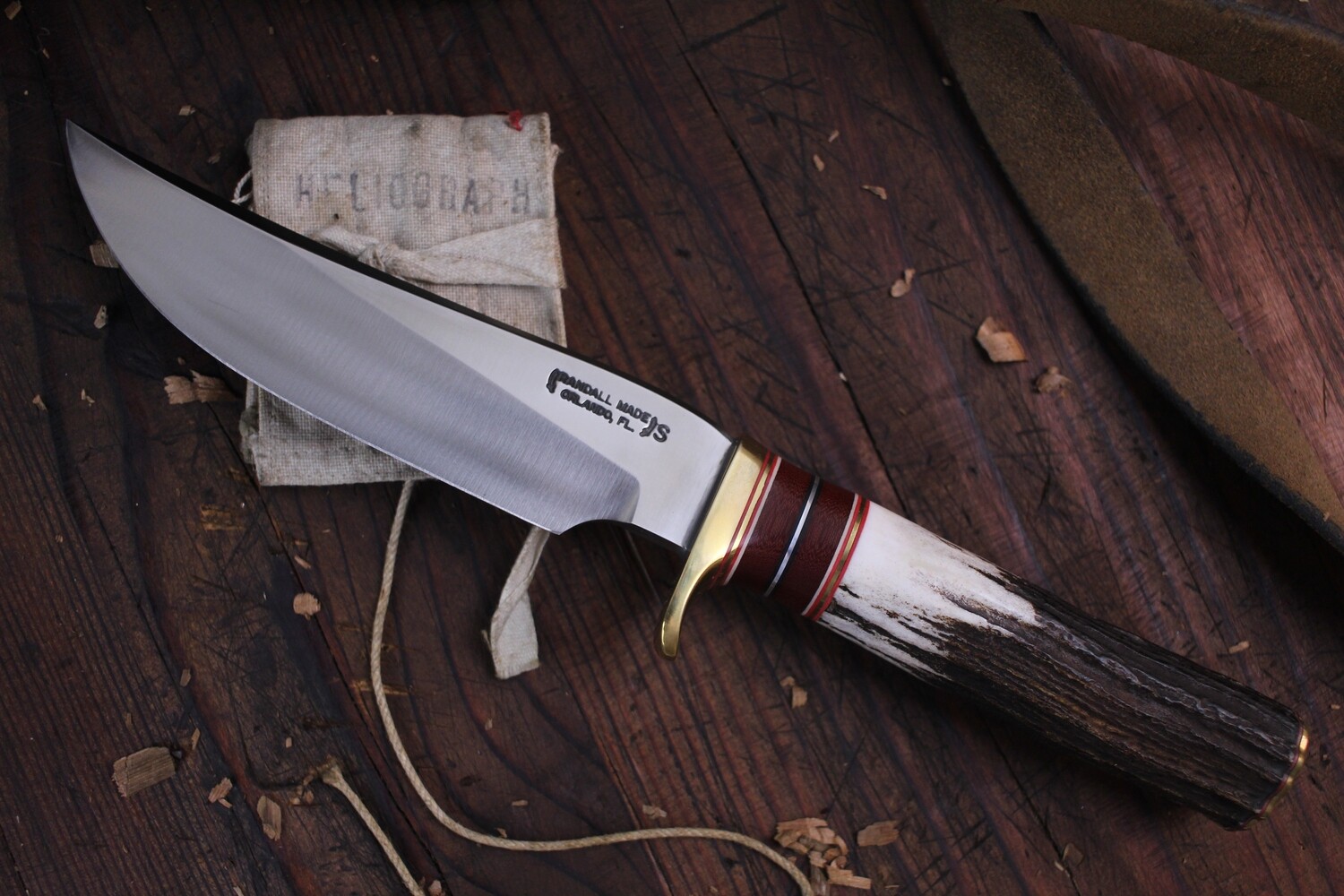 Randall Model 27 Trailblazer 5.75&quot; Fixed Blade Knife / Stag / Stainless